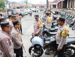 Kapolres Aceh Tengah Cek Kendaraan Dinas R2 dan R4, Pastikan Kesiapan Operasional Anggota