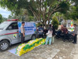 Polri dan Bulog Gelar Pasar Murah di Desa Air Hitam, Bantu Warga Hadapi Harga Pangan