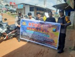 Polsek Ukui Keliling Kampung, Sosialisasi Bahaya Karhutla