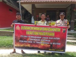 Polisi Sosialisasikan Larangan Membakar Hutan dan Lahan di Desa Segati