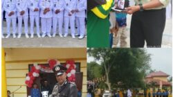 Camat Peusangan Selatan,Saifuddin.SKM.M.Kes,membacakan teks pidato pada Peringatan HUT.RI Ke-80