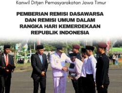 Pemberian Remisi Dasawarsa dan Remisi Umum dalam Rangka Hari Kemerdekaan Republik Indonesia ke-80 di Lapas Kelas IIA Sidoarjo
