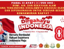 Jacksany Dewan Redaksi Media Bahri.com dan Gabungnya Wartawan indonesia serta Aktivis dan Tokoh Masyarakat Mengucapkan Dirgahayu Republik Indonesia yang Ke- 80