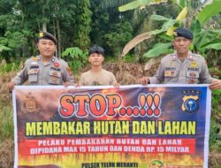 Cegah Karhutla, Polsek Teluk Meranti Sebar Maklumat Kapolda Riau dan Lakukan Penyuluhan ke Perkebunan Warga
