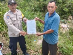 Polsek Langgam Sosialisasikan Larangan Membakar Lahan kepada Warga Desa Sotol