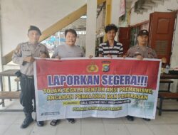 Sosialisasi Tolak Premanisme, Polsek Pangkalan Kerinci Ajak Warga Aktif Jaga Keamanan