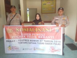 Polsek Teluk Meranti Laksanakan Patroli dan Sosialisasi Saber Pungli di Kantor Pemerintahan