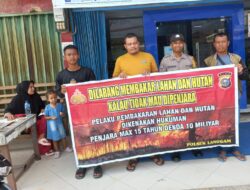 Cegah Karhutla, Polsek Langgam Sosialisasikan Larangan Bakar Lahan ke Warga Segati