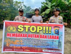 Polsek Teluk Meranti Sosialisasi Maklumat Kapolda Riau Cegah Karhutla di Perkebunan Warga