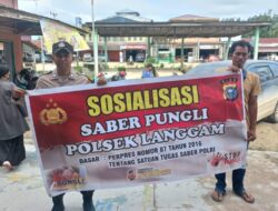 Polsek Langgam Sosialisasikan Saber Pungli untuk Menciptakan Suasana Aman dan Kondusif