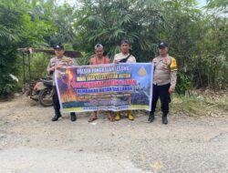 Antisipasi Karhutla, Polsek Pangkalan Lesung Sebar Maklumat Kapolda di Lapangan