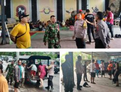 Bhabinkamtibmas bersama Babinsa Awal Evakuasi 37 Warga Korban Banjir di Kesiman Petilan