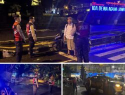 Samapta Polres Klungkung Gelar Blue Light Patrol, Jaga Kondusifitas Malam Hari