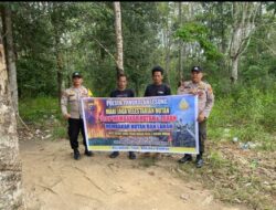 Patroli Rutin Polsek Pangkalan Lesung, Sosialisasi Larangan Membakar Lahan