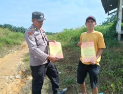 Tindak Lanjut Maklumat Kapolda, Polsek Kerumutan Edukasi Bahaya Bakar Lahan