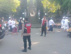 Polairud Polres Klungkung Amankan Pelabuhan dan Tradisi Banyu Pinaruh di Pantai Watu Klotok