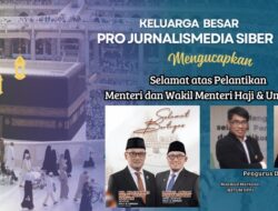 Pelantikan Menteri dan Wamen Haji: PJS Siap Kawal Transparansi dan Pelayanan Umat
