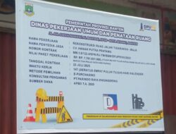 Rehabilitasi Jalan Prov Banten, Rp.7,7 M. Kompetensi Kontraktor, Konsultan, PPTK dan Pengawas Dinas Terkait Di Pertanyakan