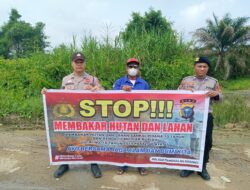 Patroli dan Sosialisasi Larangan Bakar Lahan di Pangkalan Kerinci, Riau