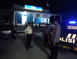 Patroli Malam Polsek Kerumutan Fokus Amankan Objek Vital dan Tempat Ramai