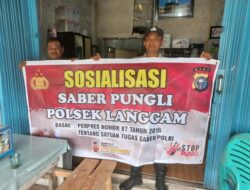 Polsek Langgam Sosialisasikan Saber Pungli, Warga Dihimbau Tolak Calo dan Pungutan Liar
