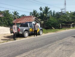 Cegah Laka Lantas, Polsek Pangkalan Lesung Gelar Patroli di Jalur Rawan