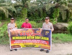 Polisi Teluk Meranti Sosialisasikan Maklumat Kapolda Riau dan Cegah Karhutla di Wilayahnya