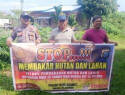 Polsek Teluk Meranti Sosialisasikan Maklumat Kapolda Riau Cegah Karhutla