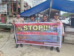 Jaga Lingkungan, Polisi Lakukan Patroli Karhutla dan Edukasi Warga Pangkalan Kerinci