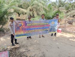 Cegah Karhutla, Polsek Pangkalan Lesung Gencarkan Penyuluhan Larangan Pembakaran Lahan