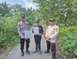 Sosialisasi Maklumat Kapolda, Polsek Kuala Kampar Ajak Warga Jaga Lahan dari Kebakaran