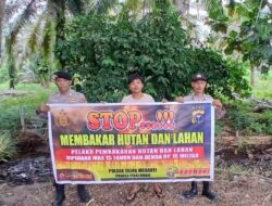 Polsek Teluk Meranti Sebar Maklumat Kapolda Riau dan Lakukan Binluh Cegah Karhutla