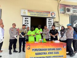 Polres Lhokseumawe Musnahkan 183,89 Gram Sabu, Wujud Komitmen Perangi Narkoba