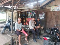 Polsek Bunut Sambangi Warga Desa Merbau dan Keriung, Ajak Warga Jaga Kamtibmas