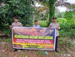 Cegah Karhutla, Polsek Teluk Meranti Sebarkan Maklumat Kapolda Riau ke Warga Perkebunan