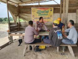 Sambut Jumat Curhat, Polsek Pangkalan Lesung Berikan Himbauan Kamtibmas di Lapangan