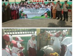 Polisi Tanam Pohon Buah di Sekolah, Ajak Siswa Cinta Lingkungan Sejak Dini