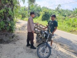 Polsek Bunut Bagikan Maklumat Kapolda dan Ajak Warga Jaga Harkamtibmas Lewat Giat Cooling System