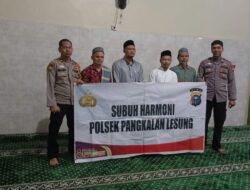 Subuh Harmoni di Masjid Al-Khairat, Polisi Gaungkan Pesan Kamtibmas