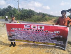 Patroli Karhutla dan Sosialisasi Larangan Membakar Hutan dan Lahan di Kerumutan