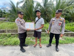 Patroli dan Sosialisasi Larangan Bakar Lahan di Teluk Dalam, Pelalawan