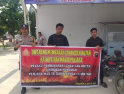 Polsek Langgam Sosialisasikan Larangan Membakar Hutan dan Lahan di Desa Segati