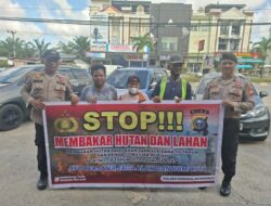 Polisi Sosialisasi Larangan Bakar Lahan di Pangkalan Kerinci
