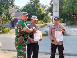 Sinergi TNI-Polri Patroli Cegah Karhutla di Desa Lubuk Mas, Pelalawan