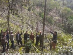 Tim Patroli,RPH Isaq,KPH Wilayah III Aceh dan BKPH Linge di Kawasan Hutan Negara Burlintang Kecamatan Linge