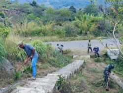 Dalam Rangka HUT TNI Ke-80,Anggota Koramil 05/Linge,Karya Bakti Perbaiki Air Bersih dan Tempat Wudhu,di Dusun Peregen.