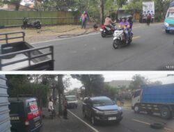 Polsek Dawan Laksanakan Pengamanan dan Pengaturan Lalin Terkait Kabel PLN Putus di Jalan Raya Goa Lawah