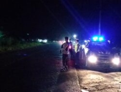 Antisipasi Gangguan Malam, Polsek Pangkalan Lesung Gelar Patroli Blue Light