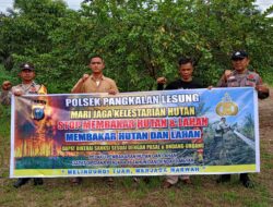 Sosialisasi Maklumat Kapolda Riau, Polsek Pangkalan Lesung Ingatkan Bahaya Karhutla