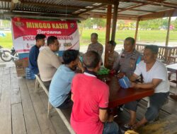 Waspadai Hoaks dan Karhutla, Polisi Sambangi Warga Teluk Dalam dalam Kegiatan Minggu Kasih